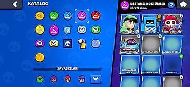 qızıl eşyaları: Brawl Stars hesabı – inkişaf etmiş profil - Kupa: 23 083 - Lig — 5
