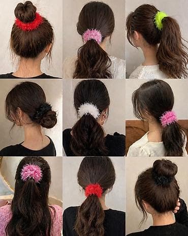 saç boyalari: Qiyməti 1 ədədi 1.50 q Əl işidir Yumşaq tüklü saç rezinləri — 1