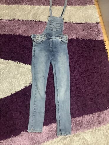 Uşaq üçün cins kombinezon - Model: Dar kəsimli, uzun paça - Rəng