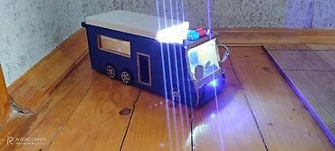 Özəl əl işı – işıqlı polis avtobusu maketi (oyuncaq) - Material — 3