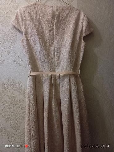charles keith az: Zərif qadın paltarı – Laydies brendi - Rəng: açıq pudra/şampan - — 7