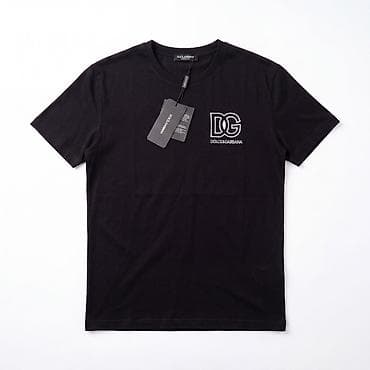 Dolce & Gabbana kişi T‑şörtü - Model: DG loqolu klassik qısaqol — 2