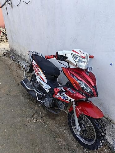 Nəqliyyat: Skuter/Səfər mopedi – off-road təkərlərli - Korpus: qırmızı-ağ rəng — 4