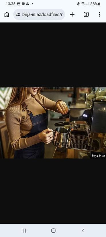 İş: Barista tələb olunur, İstənilən yaş — 1