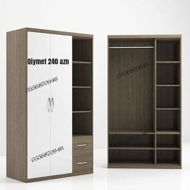 kombi şkaf: Yeni, Açılan, 3 qapılı Düz dolab, Qarderob, paltar dolabı, Azərbaycan — 1