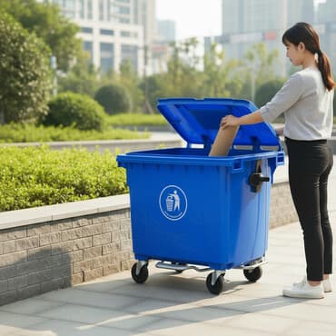 zibil qutusu: Tullantı qabı Pedalli — 1100 litrlik tutuma malikdir. Keyfiyyətli — 1