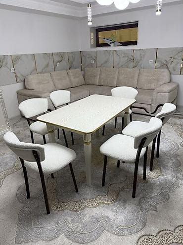 kicik masa: Yeni, Dördbucaq masa, 6 stul — 2