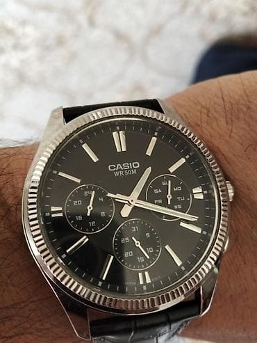 gumuş kişi sepi: Qol saatı, Casio, rəng - Qara — 2
