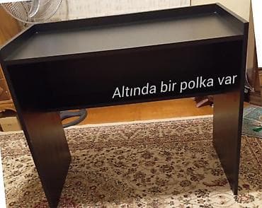 komodlar: Qara rəngdə funksional masa - Ölçülər: uzunluq 93.5 sm, en 52 sm — 2