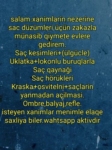 Qadın saç ustaları | Saç kəsimi lalafo.az -da Qadın saç ustaları | Saç kəsimi