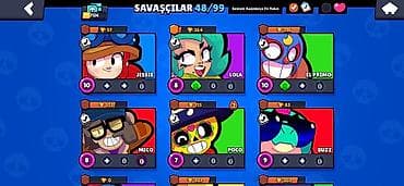 Brawl Stars oyun hesabı – geniş döyüşçü seçimi və inkişaf etmiş
