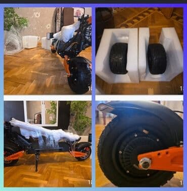 Elektrikli samokatlar: Elektrik skuter – güclü off-road model Rəng: Qara və narıncı Texniki — 1