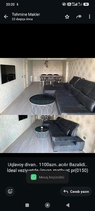 Uqlavoy divan. 1100azn. acılır Bazalidi. İdeal veziyyetde ünvan