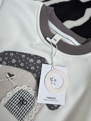 Koftalar, sviterlər: Uşaq sviteri – YIBEIER Collection Fashion Kids - Rəng: süd-ağ əsas — 3