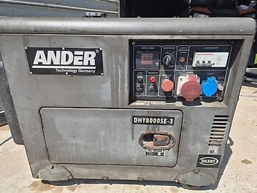 generator mini: ANDER DHY8000SE-3 dizel generator - Güc çıxışları: 400V (üçfaz) və — 1