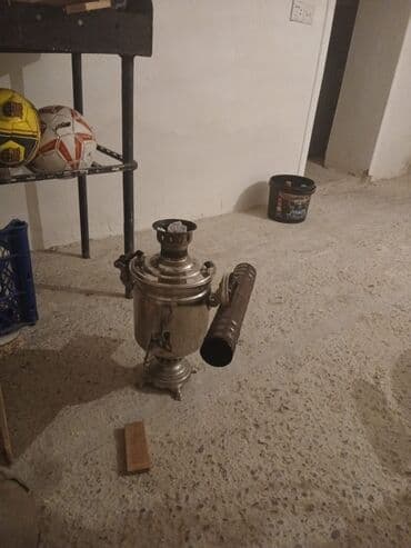 su cəni gəncə: Klassik metal samovar - Material: cilalanmış metal/krom korpus, bərk — 4