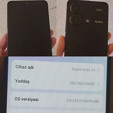 Redmi Note 14, 256 GB, rəng - Qara