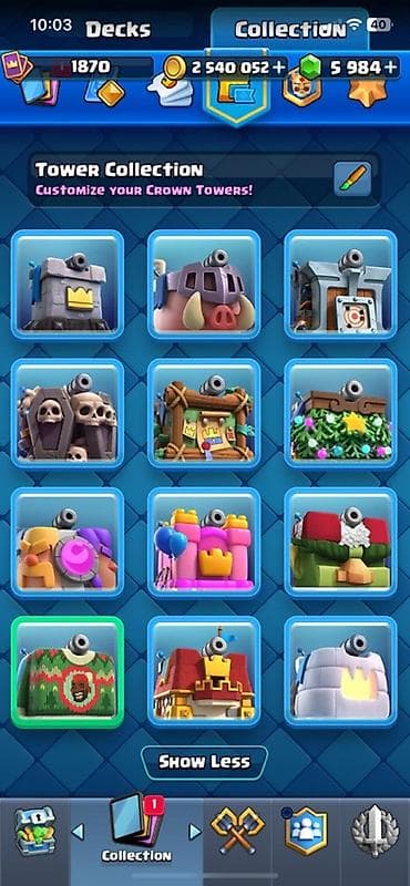 Clash Royale hesabı - Kral Səviyyəsi: 16 (Max Level) - Kral nişanı — 5