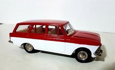 Москвич: Məhsul: Retro metal oyuncaq maşın modeli – stansiyon kupe (qırmızı-ağ — 4