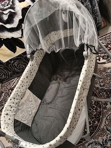 embawood mebelleri: Oğlan və qız üçün, Beşik, Matras ilə, Yellənmə mexanizm ilə — 4