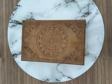 nerd taxta sekilleri: Taxta oyma naxışlı şahmat dəsti - Material: tam taxta korpus, üst — 4