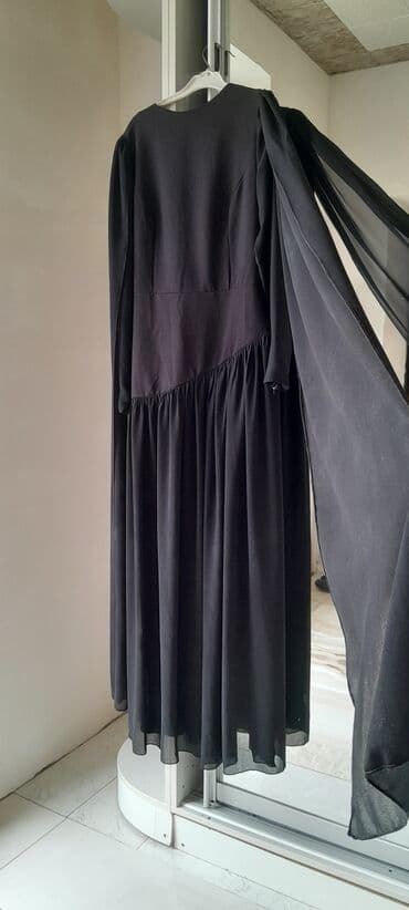 вечерняя платье новая: Qara rəngli zərif gecə/libas - Dizayn: Beli vurğulayan, alt hissədə — 4