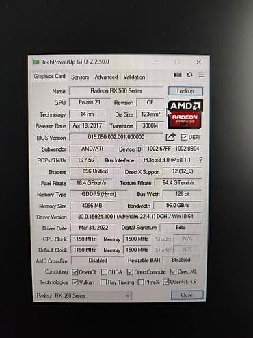 hard disk ssd: Videokart Radeon RX 560, 4 GB, Yeni — 8