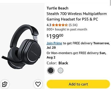 Наушники: Новый Беспроводные (Bluetooth) Наушники, Turtle Beach, цвет - Черный — 9