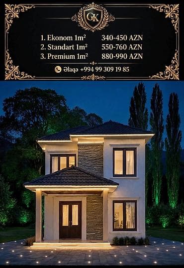 pitiminutka temiri: 1) Ekonom – 1 m² üçün 340–450 AZN 2) Standart – 1 m² üçün 550–760 AZN — 1