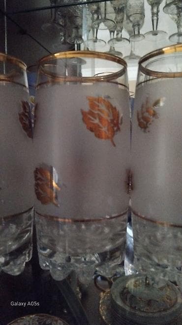 pesok qablari: Stəkanlar, rəng - Qızılı, Şüşə, 6 ədədli dəst, 250 ml — 2