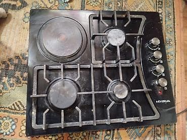 plite: Qaz-elektrik qarışıq plitə (quraşdırılan) - 3 qaz ocağı + 1 — 2