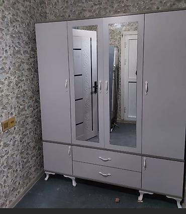 wkaflar: Yeni, 4 qapılı, Güzgülü, Digər rəng, Digər material, Açılan, Düz dolab — 7