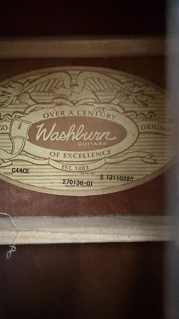 zeng ucun gitara: Washburn C44CE Satılır Əla vəziyyətdədir, heç bir texniki problemi — 6