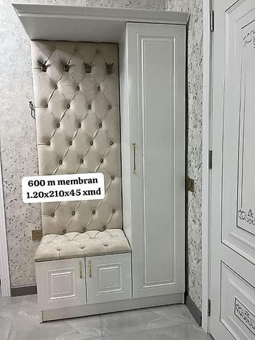 moyka skaf: Membran dəhliz dolabı və oturacaqlı asılqan - Material: membran MDF - — 1