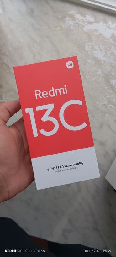 пароварка купить в баку: Redmi 13C, 256 ГБ, цвет - Черный, Битый, Сенсорный, Отпечаток пальца — 6