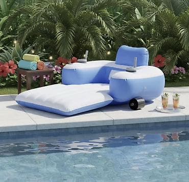 Мебель: Hovuz üçün motorlu şişmə lounge kreslo - Ölçü: təxminən 165,9 x 110 — 2