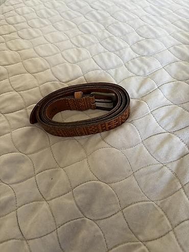 Ремни и пояса: ASOS Leather Belt With Antique E – dəri kəmər - Brend: ASOS - Model — 3