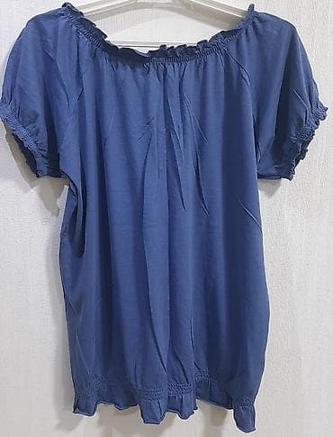 sortlar: INFINITY Woman bluz – XL ölçü - Rəng: tünd mavi - Model: elastik — 2