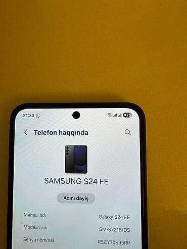 lalafo masaustu komputerler: Samsung Galaxy S24 FE, 256 GB, rəng - Qara, İki sim kartlı — 1