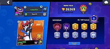 Brawl Stars oyun hesabı - Kupa yolu: 26 369 (ən yüksək 26 390) -