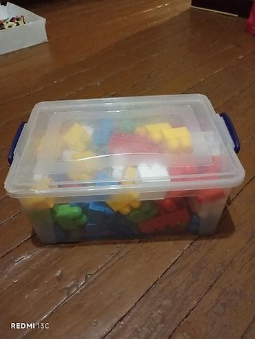 konstruktor maşınlar: Plastik konteynerdə böyük ölçülü uşaq konstruktor dəsti - Parlaq — 2