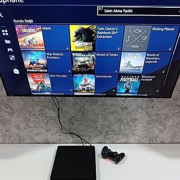 playst: PS4 slim 500gb plombu üzərində, 2 pult +10 oyun hesab — 6