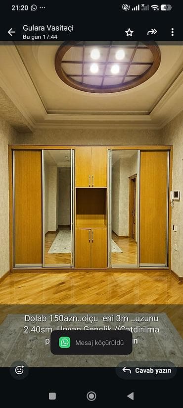 skafi: Dolab 150azn. olçu eni 3m . uzunu 2.40sm. Unvan Genclik //Çatdirilma — 1