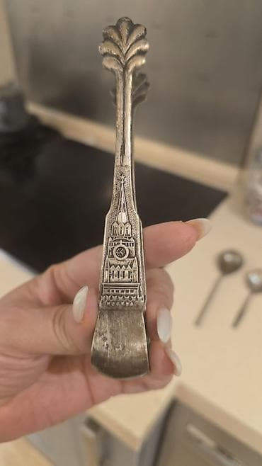 tefal cay: Retro metal çay qaşıqları və dekorativ aksesuar dəsti - 4 ədəd metal — 4