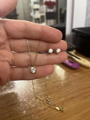 zerger: Swatovski desti orijinaldır Zərif zərgərlik dəsti – boyunbağı və — 2