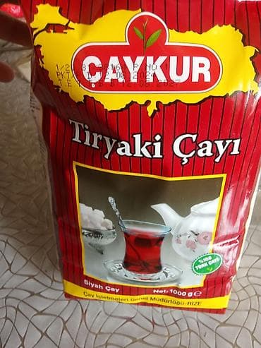 İçkilər: Məhsul: Çay dəsti – Azerçay Bergamot aromalı qara çay və Çaykur — 3