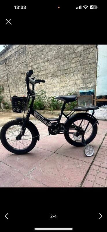 velosiped ucun isiqlar: İki təkərli Uşaq velosipedi Stels, 16", sürətlərin sayı: 1 — 3