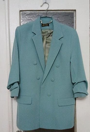 cins pencek: Qadınlar üçün klassik ikiqat düyməli blazer - Rənglər: açıq mavi və — 2