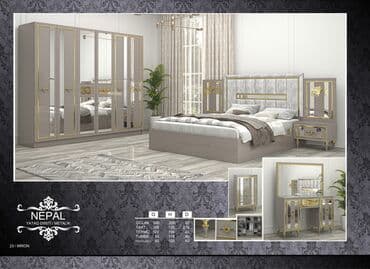 угловая тумба: Двуспальная кровать, 2 тумбы, Турция, Новый — 1