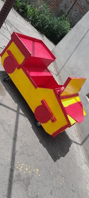 Uşaq üçün taxta “maşın” konstruksiyası - Material: tamamilə ağacdan — 6
